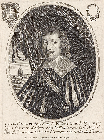 Louis II Phlypeaux de La Vrillire - estampe de Balthazar Montcornet - 1654